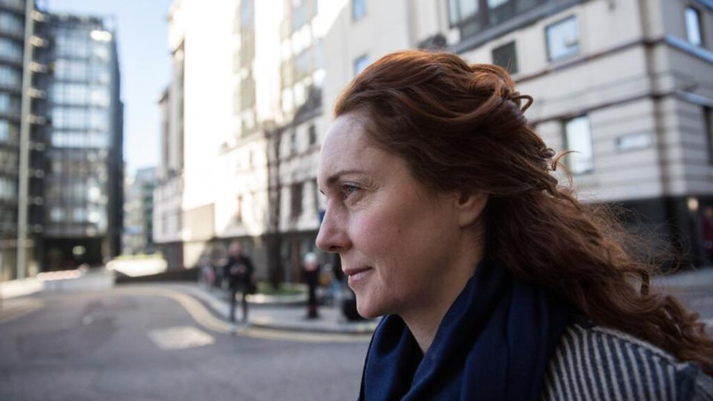 Former News International chief executive Rebekah Brooks arriving at the Old Bailey in London yesterday. Photograph: Oli Scarff/Getty Images
