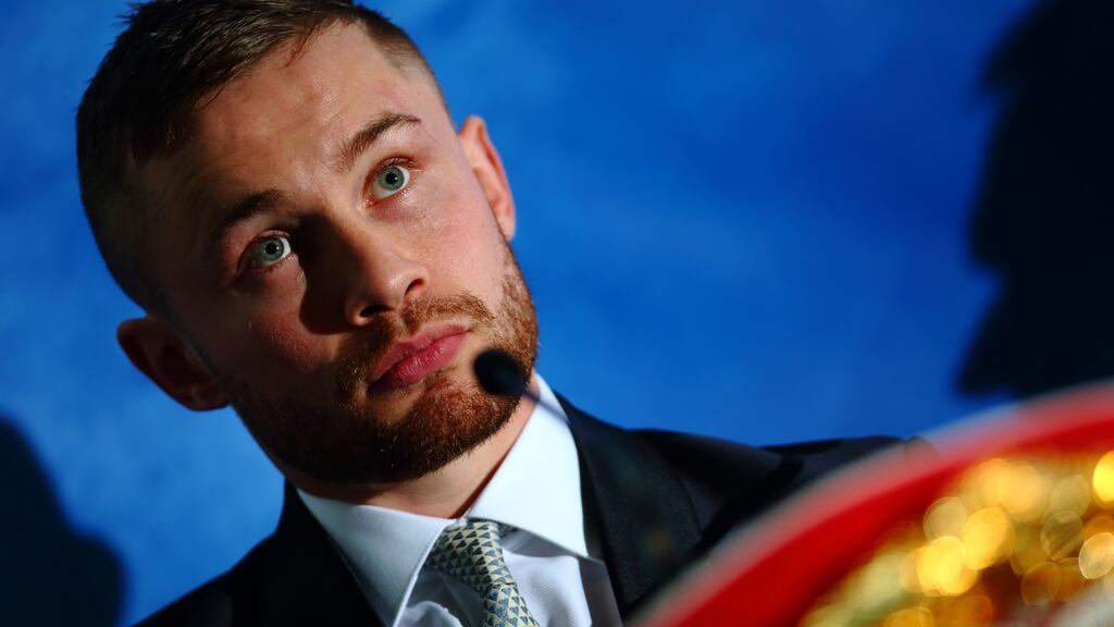 Carl Frampton spends two months before a fight separated from his wife and children, and lives in London with other fighters and his trainer Shane McGuigan. Photograph: Jordan Mansfield/Getty Images