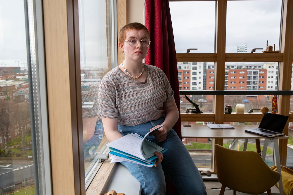 Lizzie Coen, a former student at Rehab's National Learning Network. She is now studying for a degree in psychology. Photograph: Jason Roberts