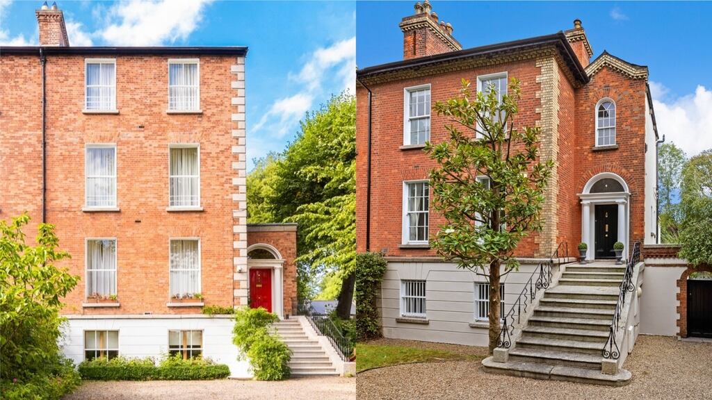 Raglan Road, Dublin 4: No 1 has three storeys over garden level; No 4 has two storeys over garden level