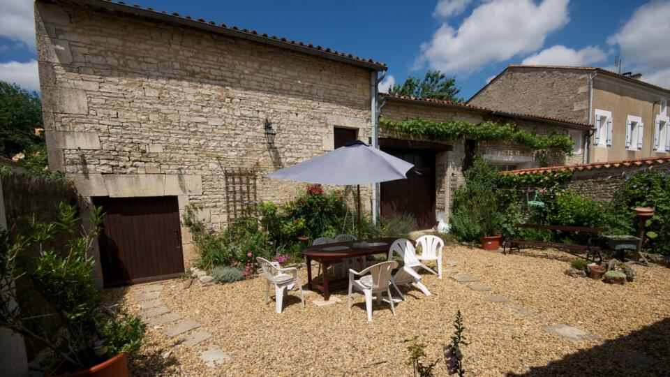 The garden in Rodney and Jane O’Hara’s property in Luxé