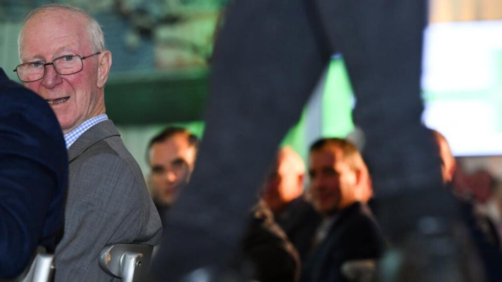 Former Republic of Ireland manager Jack Charlton at the Goodbody Jackie’s Army Squad Reunion at The K Club, in Co Kildare. Photograph: Eóin Noonan/Sportsfile