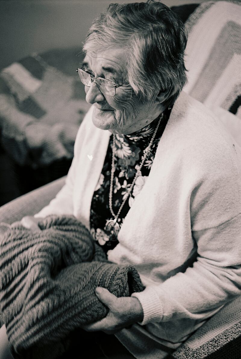 Maura Leamy: 'My nine-year-old granddaughter is able to do the knitting. Knitting is going to stay in that house… but the other teenagers, there’s no interest at all.' Photograph: Myrium Riand