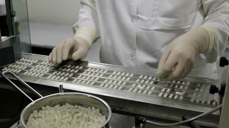 Above you can see the production of meldonium under the brand ‘Mildronate’ at the pharmaceutical company Grindex in Riga, Latvia. Around 40 Russian athletes are under investigation for using meldonium. Photograph: EPA