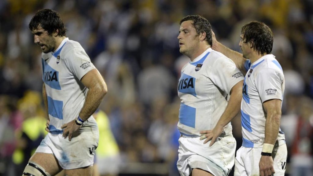 Argetine hooker Eusebio Guinazu (centre) has joined Munster on a short term contract. Photograph: JUAN MABROMATA/GettyImages