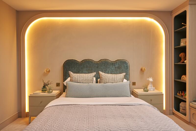 Warm LED lighting inside the arch in the nursery. Photograph: Gareth Byrne