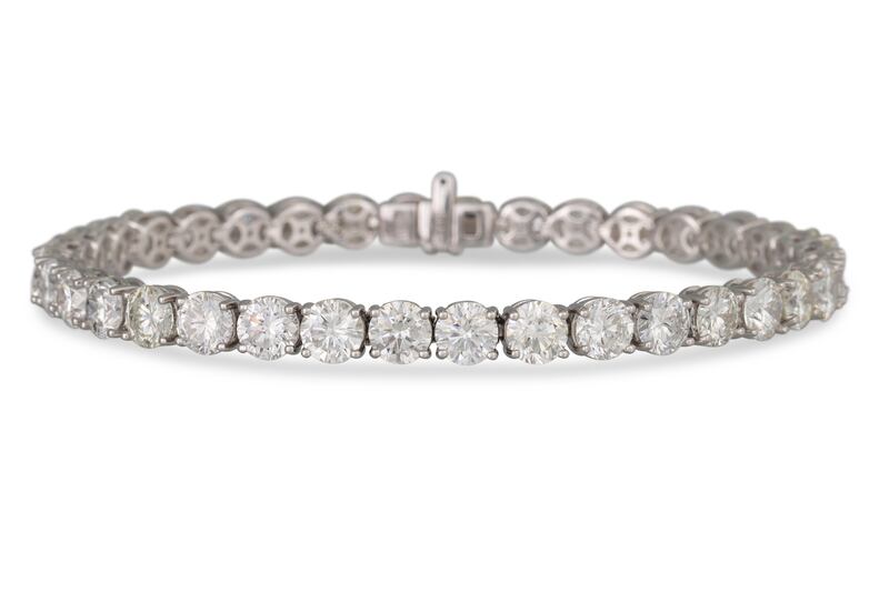 Diamond line bracelet with 14.7ct of diamonds set in 18ct white gold O'Reilly's