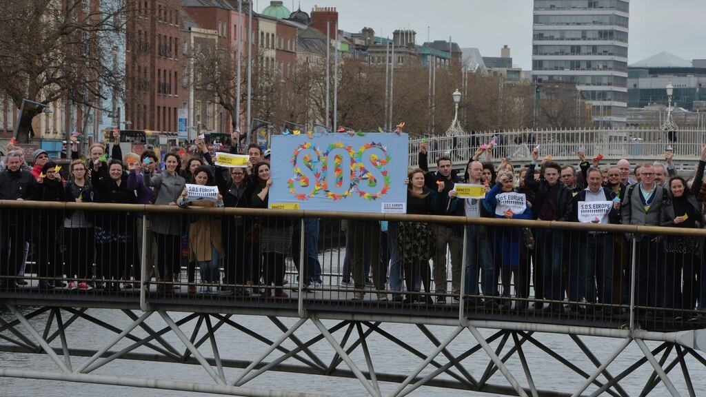 Amnesty International Ireland calls for the EU to respect and protect the human rights of migrants and refugees seeking protection in Europe. Photograph: Alan Betson/The Irish Times