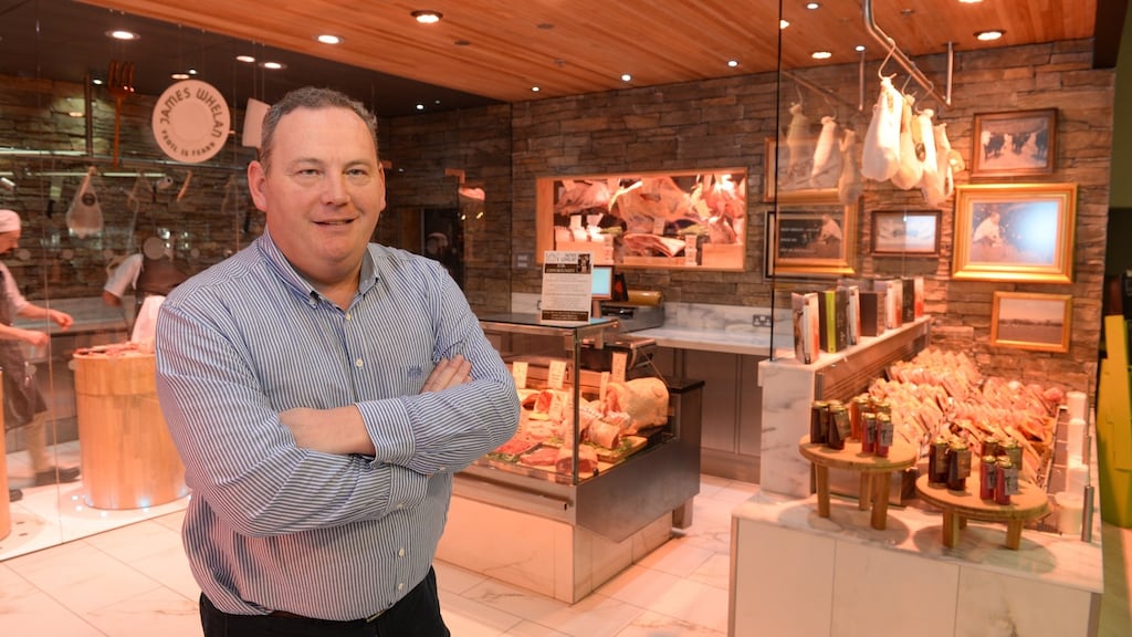 Pat Whelan, who runs James Whelan Butchers at the shop in Dunnes Stores, Swan Centre, Rathmines, Dublin. Photograph: Dara Mac Dónaill