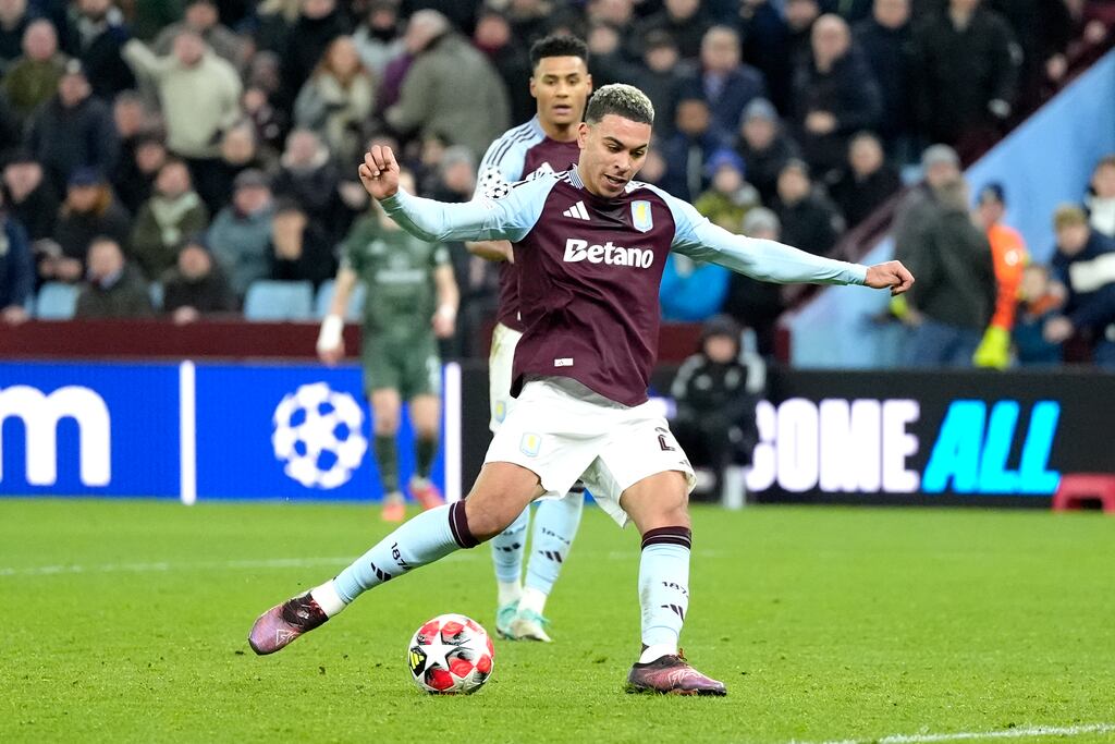 Morgan Rogers scores Aston Villa's fourth goal. Photograph: Nick Potts/PA