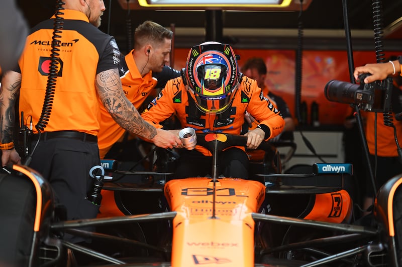 McLaren's Oscar Piastri ahead of Saturday's final practice. Photograph: Rudy Carezzevoli/Getty Images