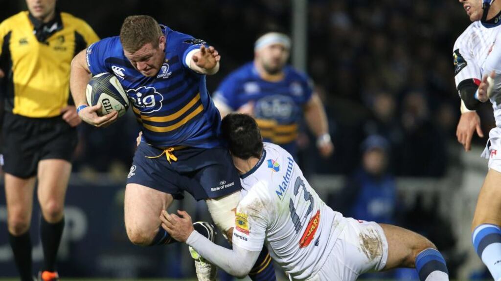 Leinster’s Sean Cronin in action last Saturday. The province seems to have more access to private backing than its Irish counterparts. Photograph: Cathal Noonan/Inpho.