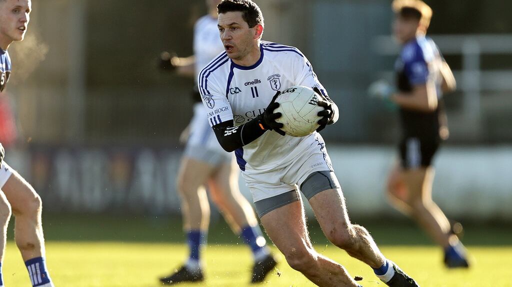 Naas’ Eamonn Callaghan in the Leinster Club   Championship quarter-final against  Blessington at St Conleth’s Park, Newbridge, Kildare. Photograph: Laszlo Geczo/Inpho