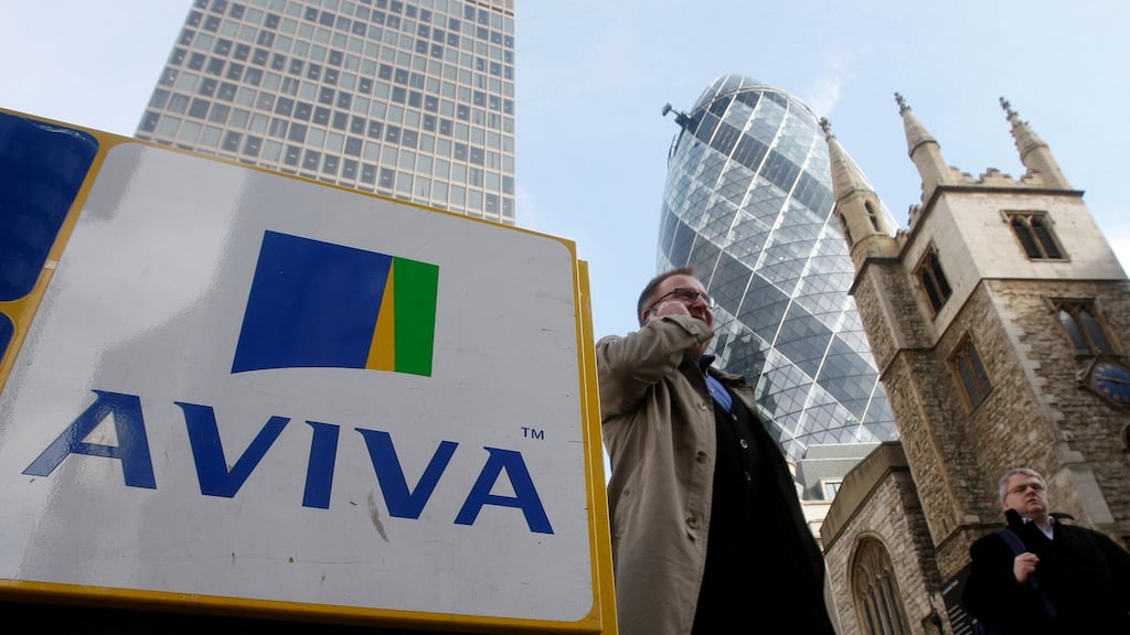 Aviva head office in London: insurer employs about 1,650 people in Ireland. Photograph: Reuters