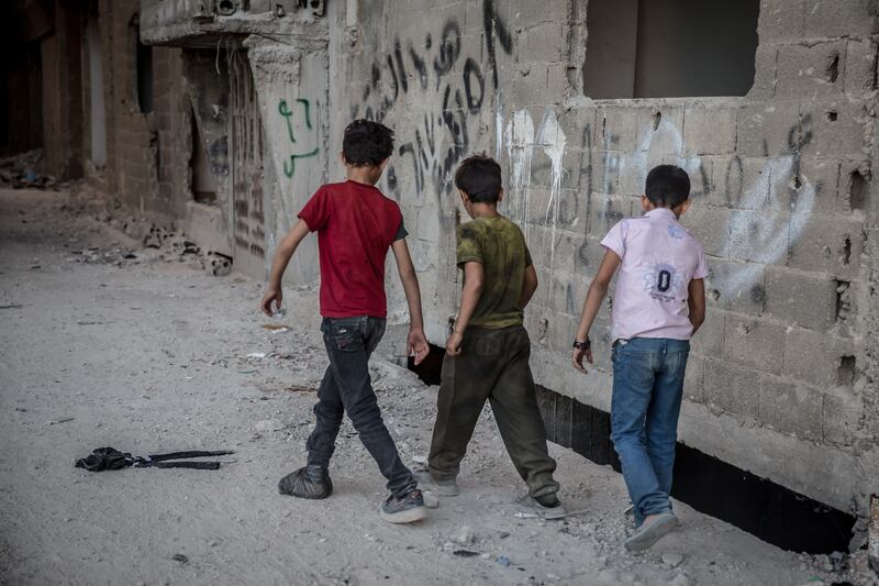 Mohammed Hassan worries about the impact on his children of what they witnessed. He says at least 35 people from his family were killed in Tadamon. Photograph: Sally Hayden