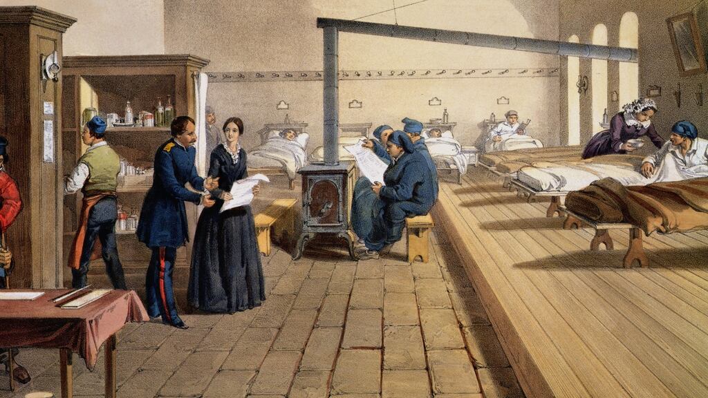 Florence Nightingale on her rounds. She was a pioneer in the use and display of statistics. Illustration: William Simpson/Bridgeman Art Library