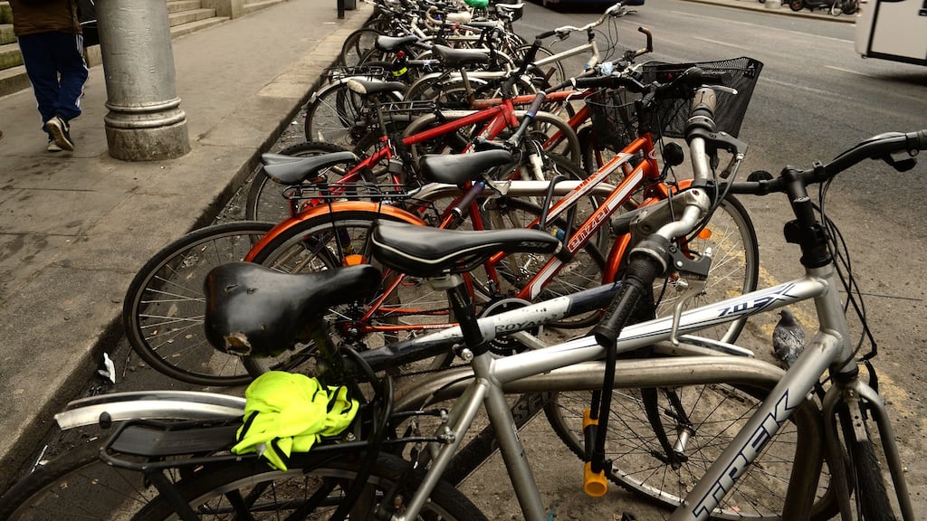 Gardaí are to begin using “bait bikes” fitted with tracker devices as a new tactic to combat bicycle theft in Dublin. Photograph: Cyril Byrne