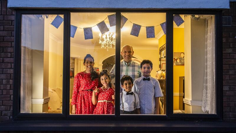 ‘I photographed Shohida and her family on Eid al-Fitr. On a night when they would usually visit family and friends, and pray as a community in the local mosque, they stayed home. They decorated the house, put on their best outfits, and celebrated being together.’ Photograph: Ruth Medjber