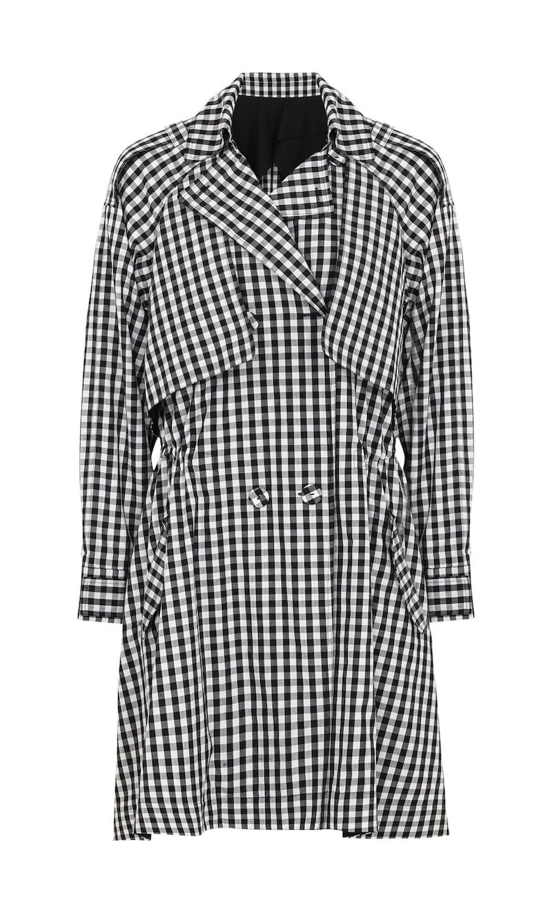 This gingham trenchcoat is available at Debenhams for €90