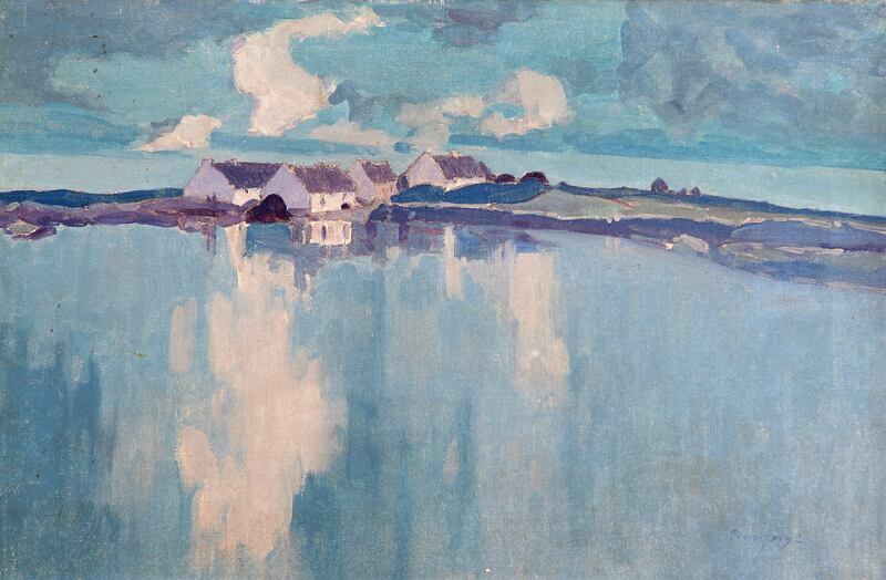 Cottages, Achill by Scottish-born artist Grace Henry