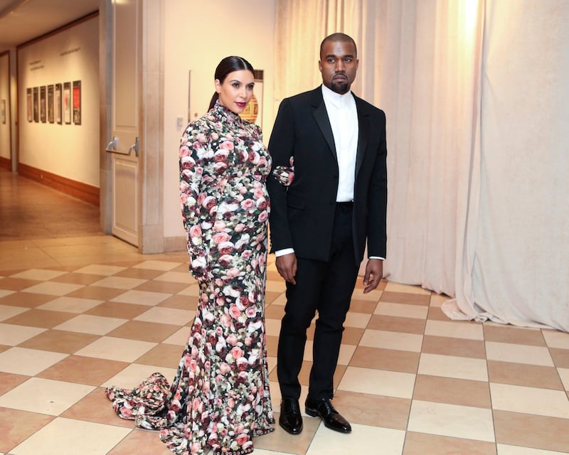 Kim Kardashian West and Kanye West at the Costume Institute gala at the Metropolitan Museum of Art in New Yorkin 2013. File photograph: Erin Baiano/The New York Times
