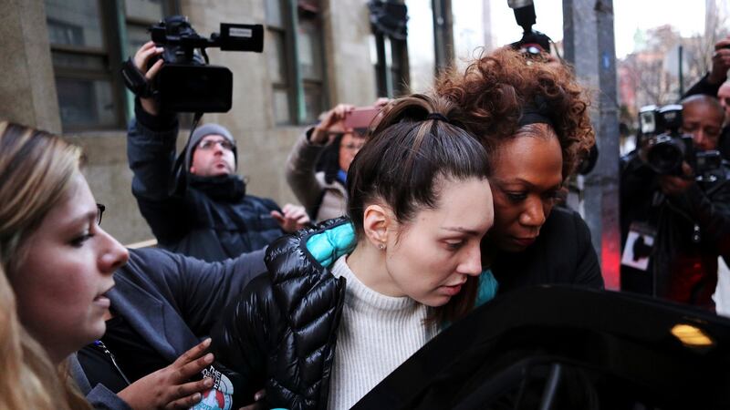 Jessica Mann leaves State Supreme Court after testifying against Harvey Weinstein File Photograph: Jefferson Siegel/The New York Times