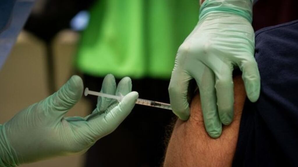 A man receives a dose of the Covid-19 vaccine. Photograph: Kay Nietfeld/DPA/Bloomberg