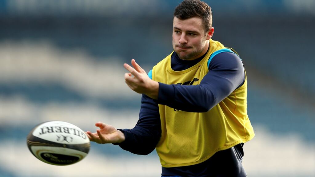 Robbie Henshaw took part in the captain’s run on Friday and also warmed up with Leinster on Saturday before their doomed Pro14 league match with Benetton Treviso. Photograph: James Crombie/Inpho