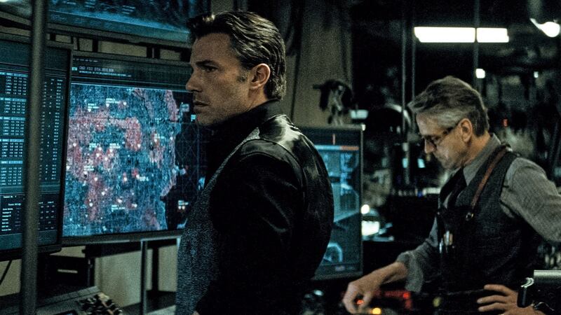 Ben Affleck and Jeremy Irons in Batman v Superman: Dawn of Justice