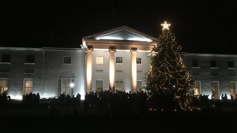 President Higgins: ‘We will remember the bereaved who are finding this Christmas difficult’. Photograph: President of Ireland Twitter page