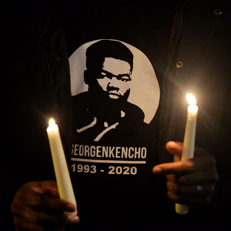 Vigil: Israel Ibeanu met and became friends with George Nkencho through Insaka football club. Photograph: Alan Betson