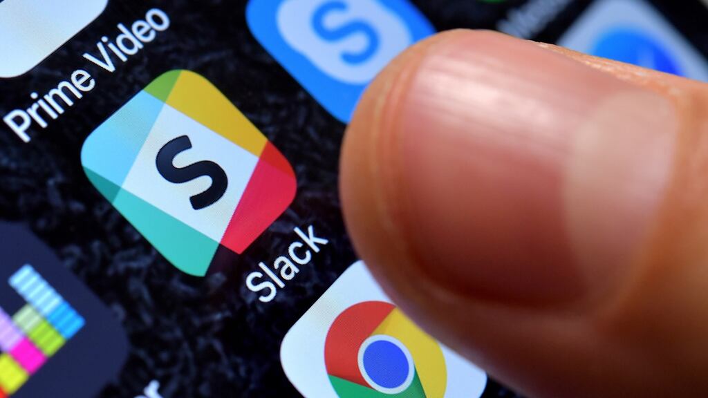 Slack has been bought by Salesforce for $27.7 billion. It is the biggest acquisition for Salesforce so far. Photograph: Sascha Steinbach/EPA