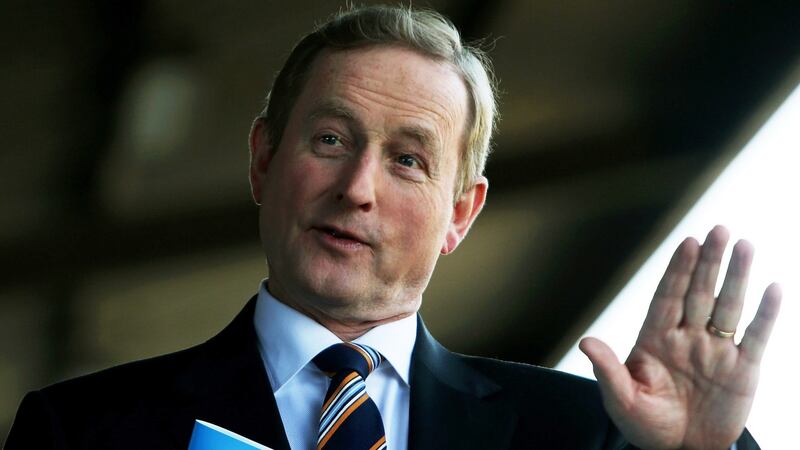 Taoiseach Enda Kenny at the launch of the Capital Investment Plan at Heuston Station in Dublin. Photograph: Brian Lawless/PA Wire