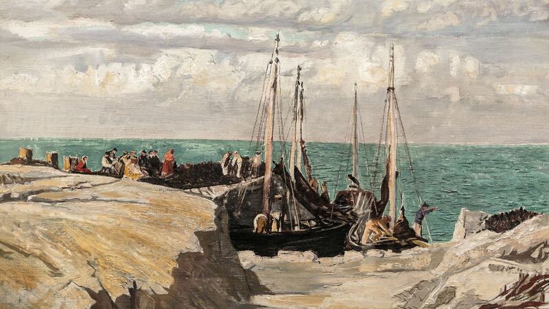 Lot 26: A Turf Quay by Sean Keating