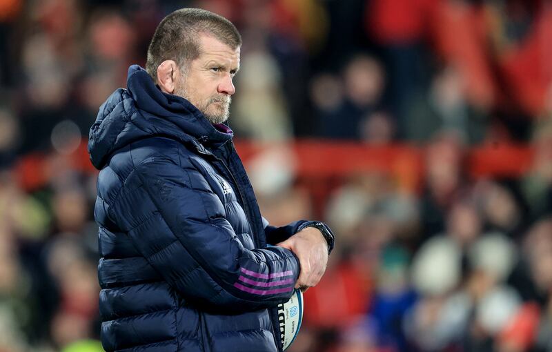 Munster head coach Graham Rowntree for URC clash against Leinster. Photograph: Dan Sheridan/Inpho