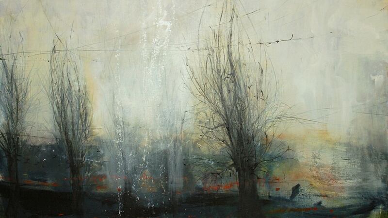 ‘Winter’s Hill II’, part of Patricia Burns’ exhibition at Taylor Galleries
