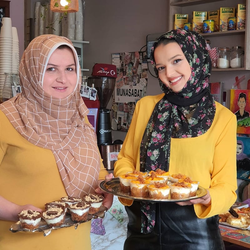 Nuara and Tibrah Bazama with pastries they make at their Munch cafe in Balally, Dublin