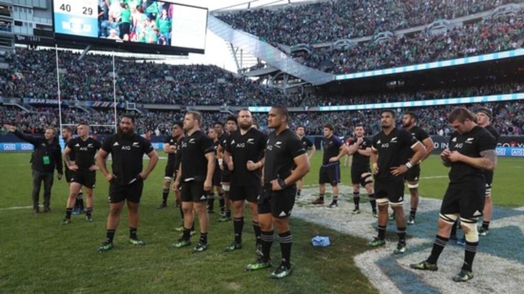 The All Blacks’ defeat to Ireland cost one Kiwi punter $100,000NZD. Photograph: Inpho/Billy Stickland