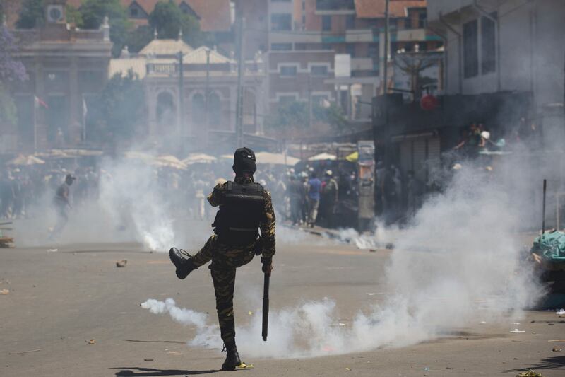 Protesters have called for the president to step down. Photograph: Alexander Joe/AP