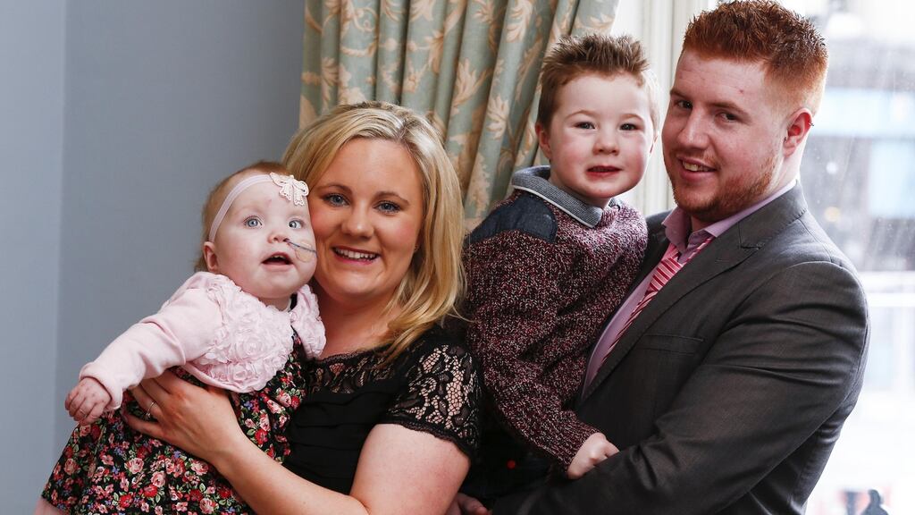 Jessica was eight months on life support, when in early Autumn 2015 they received a call to tell them that a donor heart had become available. Photograph: Conor McCabe Photography.