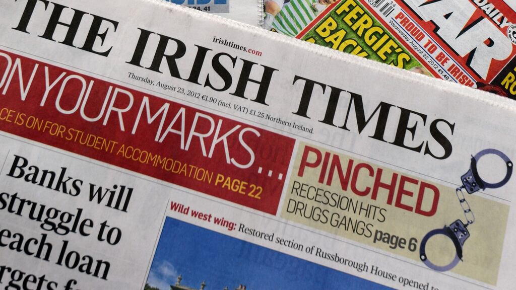 The chief executive of Premier Lotteries Ireland, Dermot Griffin, said it was heartening that four out of five adults in Ireland still make time to read the news every day. Photograph: Alan Betson