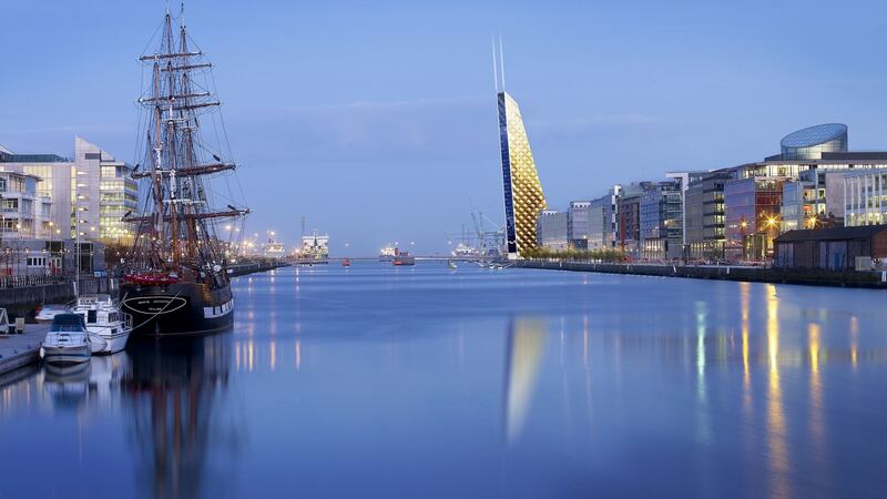 Artist’s impression of the proposed U2 Tower on Dublin Docklands, which was abandoned following the property crash