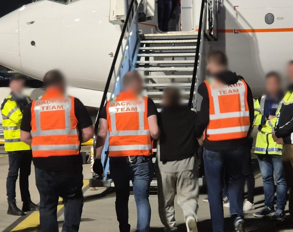 The deportation operation in which 39 people were returned to Georgia from Dublin Airport on April 30th. Photograph: An Garda Síochána