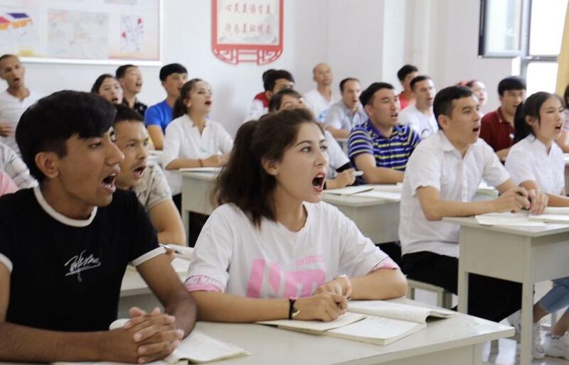 Chanting: a class at the Shule centre. Photograph: Peter Goff