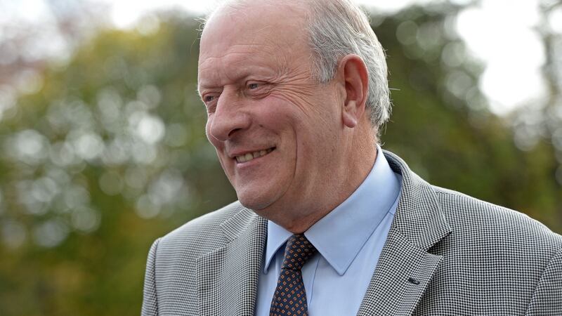 Former commissioner Pat Byrne at the funeral of Joe Ainsworth. Photograph: Eric Luke/The Irish Times