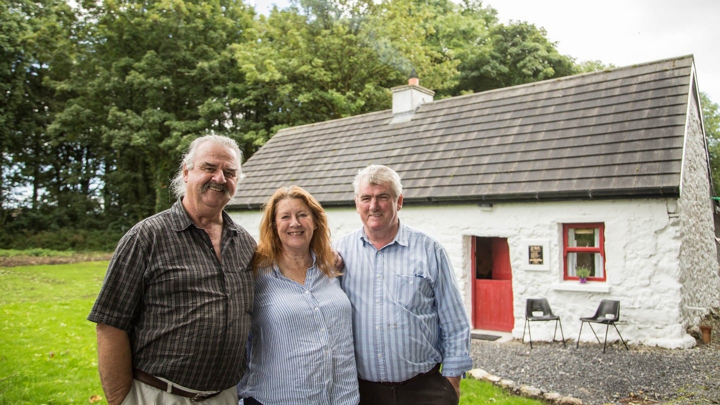 Bob and Pat Cohan with their builder Tim Hughes at their cottage in Kilcolman, Claremorris, Co Mayo. Photograph: Keith Heneghan/Phocus