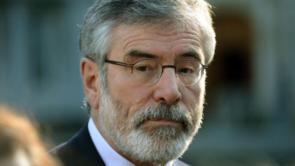 Sinn Féin leader Gerry Adams has said that the next general election will present the public with an unprecedented opportunity to transform the political landscape. Photograph: Dara Mac Dónaill/The Irish Times.