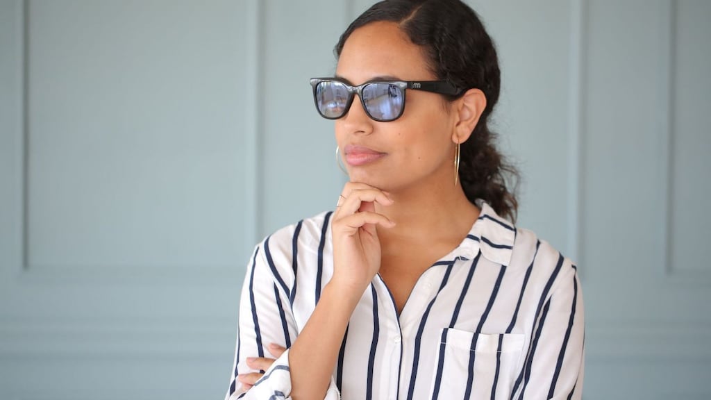 Like Google Glass, the digital display shows digital content in the wearer’s field of vision, and can be used with standard lenses including prescription and photochromic.