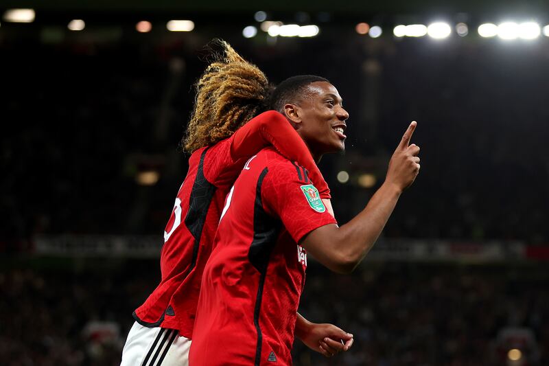 Anthony Martial spent nine years at Old Trafford. Photograph: Lewis Storey/Getty Images