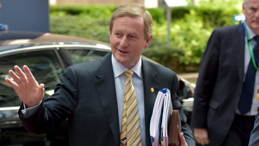 Taoiseach Enda Kenny arrives at the EU Council headquarters at the start of a European Union leaders summit in Brussels, June 26th. Photograph: Reuters/Eric Vidal